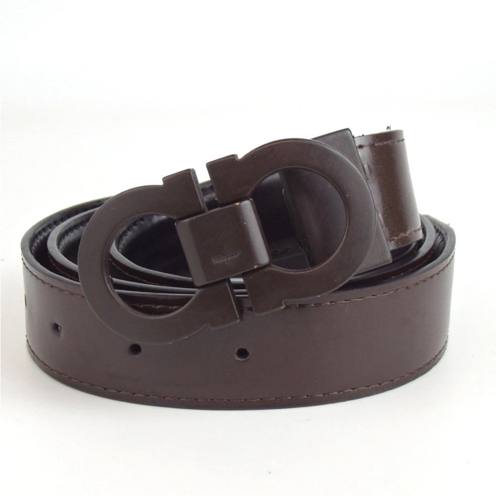 Salvatore Ferragamo reversible Brown Leather Belt
